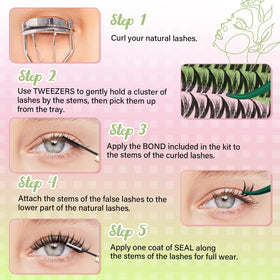 KEYYOU At-home lash extension kit in use during a beauty routine