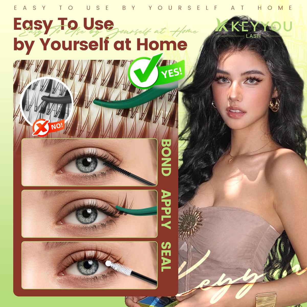 KEYYOU Beginner-friendly tweezers kit aids precise, comfortable application