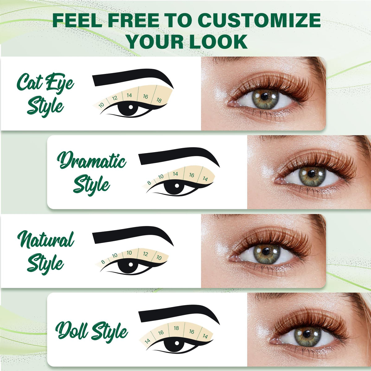 KEYYOU DIY lash extension option for customizing day-to-night looks.