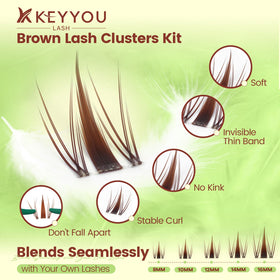 KEYYOU Bunny Black Lashes inside add playful color variety