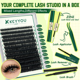 KEYYOU cluster lash remover for gentle, safe removal without irritation