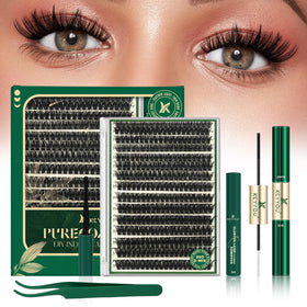 KEYYOU DIY lash extension kit 300pcs for at home styling and easy application