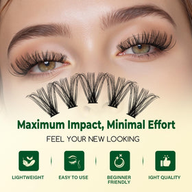 KEYYOU 300pcs soft-lash-clusters deliver lightweight, natural-looking results