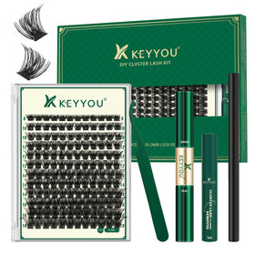 KEYYOU DIY lash extension kit cover keeps tools organized for at-home styling.
