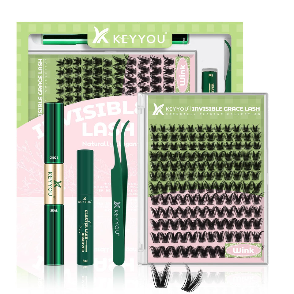 KEYYOU Fairy Wink lash clusters kit box front for at-home lash DIY.