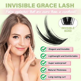 KEYYOU Fairy Wink Lashes close-up shows wispy D-curl clusters for a natural, eye-enhancing look.