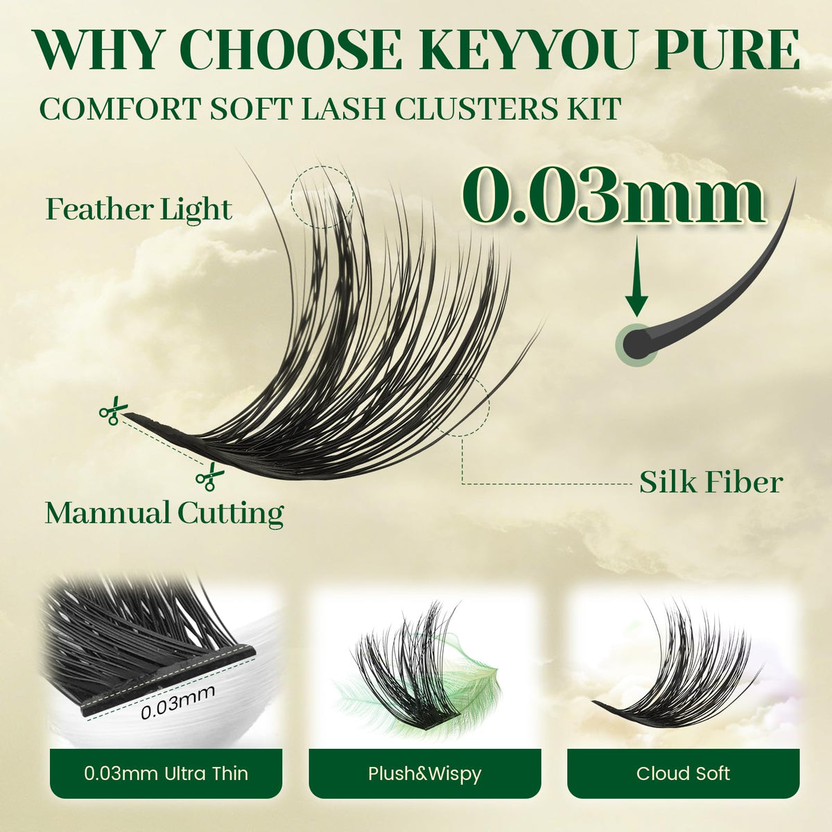 KEYYOU lash applicator tool for precise lash placement