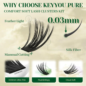 KEYYOU lash applicator tool shown for precise cluster placement