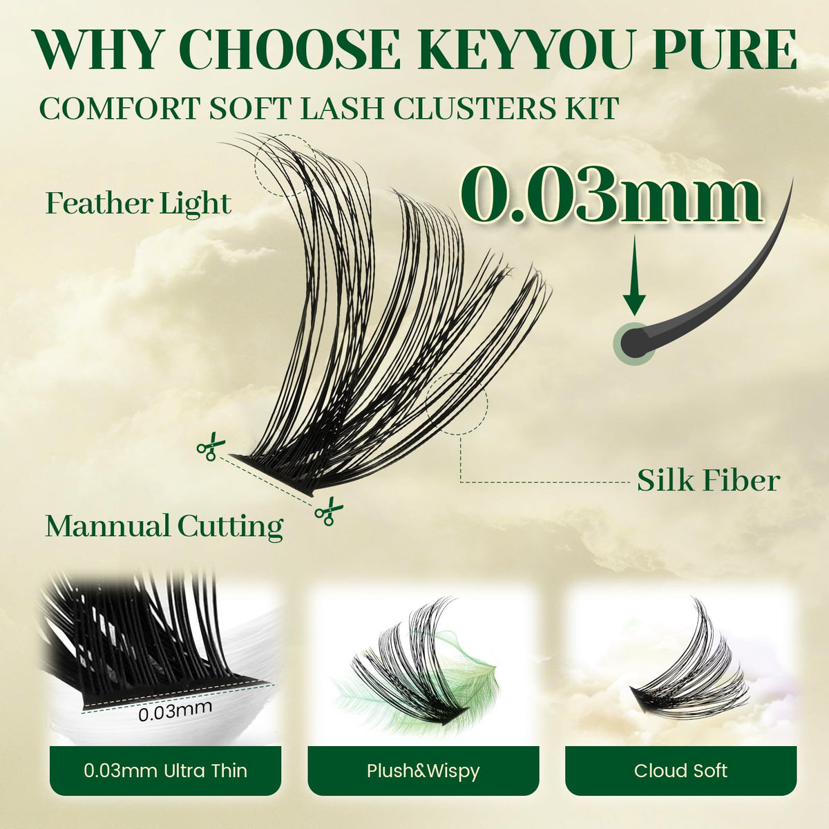 KEYYOU lash bond and seal for long-lasting hold.