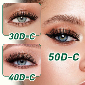KEYYOU look after application showing voluminous lashes with natural taper