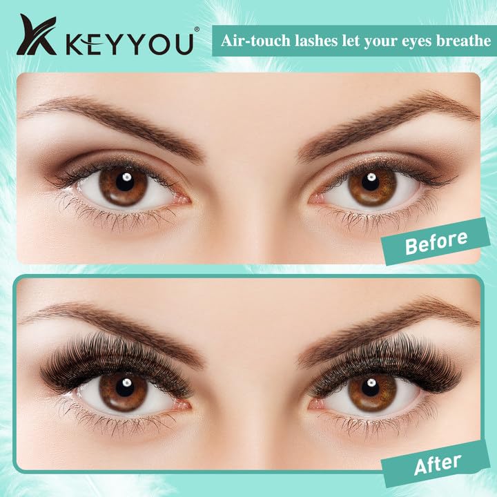KEYYOU lash remover kit safely dissolves adhesive for easy removal.