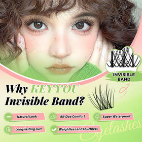 KEYYOU Lisbon Lash Clusters Kit brush applicator enables precise, mess-free placement.