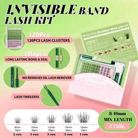 KEYYOU Lisbon Lash Clusters Kit clusters lashes for a quick natural day look.