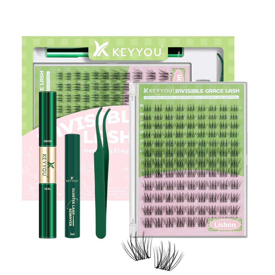 KEYYOU Lisbon Lash Clusters Kit cover image showing a compact at-home lash set.
