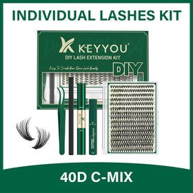 KEYYOU mixed-length lashes 9-18mm let you tailor natural to glam.