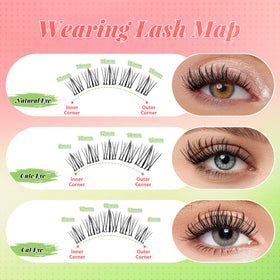 KEYYOU Naiad Lash Clusters Kit C curl lashes for defined lift