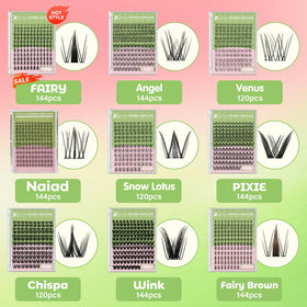 KEYYOU Naiad Lash Clusters Kit waterproof lashes for all-day wear