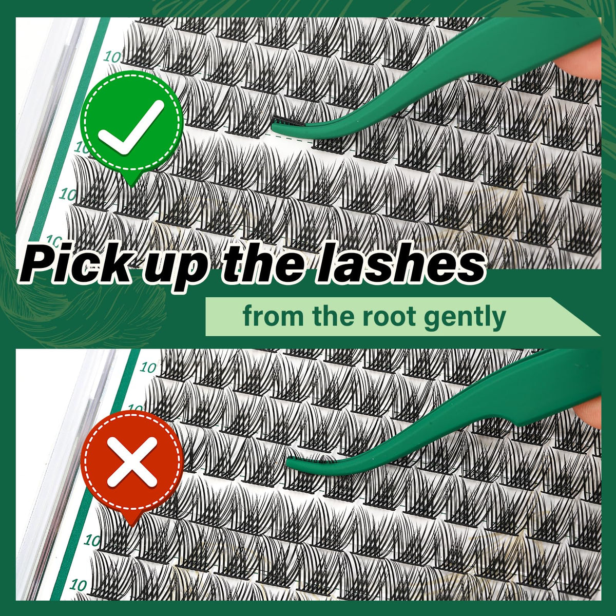 KEYYOU packaging displays 144 lash clusters.