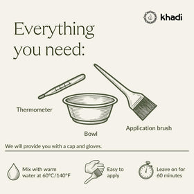 Waiting period with KHADI Ash Brown dye on hair for rich coverage