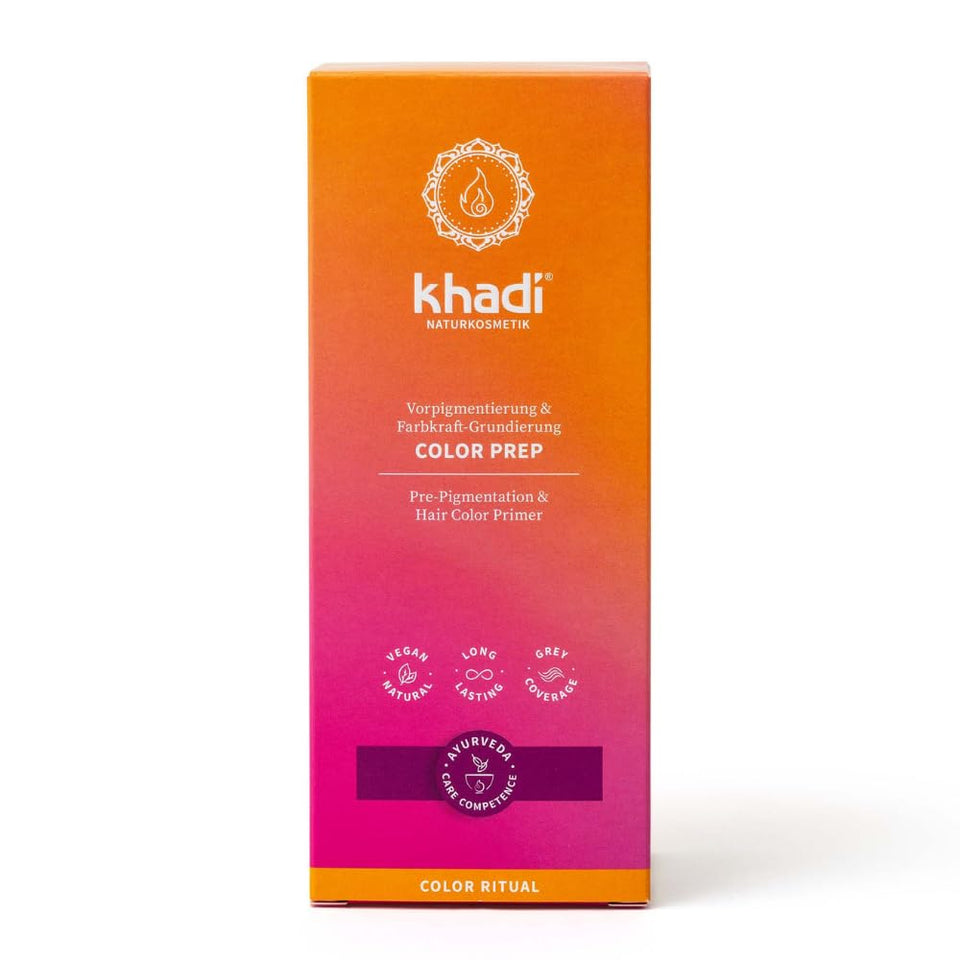 KHADI Color Prep application shows evenly pre-pigment hair for smoother color uptake.