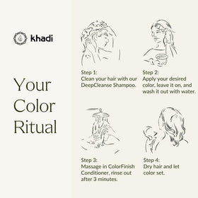 KHADI ColorFinish 100% natural vegan formula without silicone and parabens.