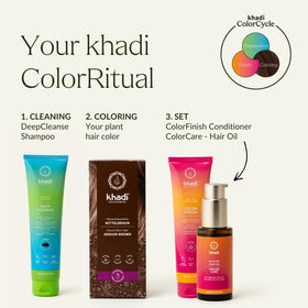 KHADI ColorFinish professional-looking finish after coloring showcased.