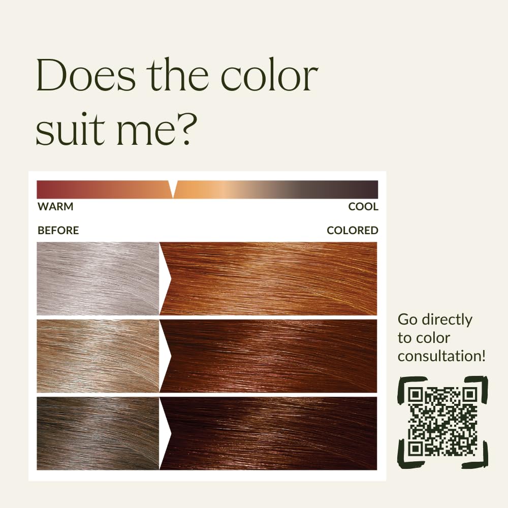 KHADI Light Brown dye on hair glow showing natural warmth and reddish reflections
