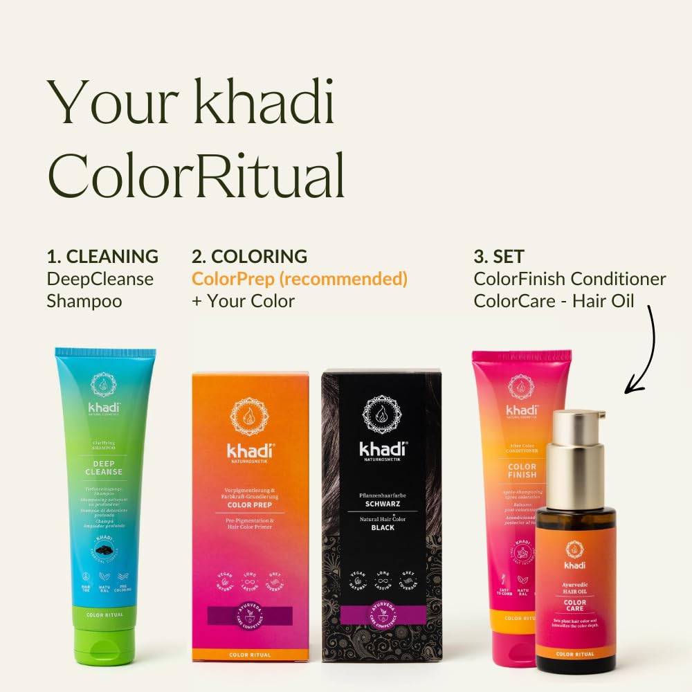 KHADI 100% natural vegan formula without synthetic additives.