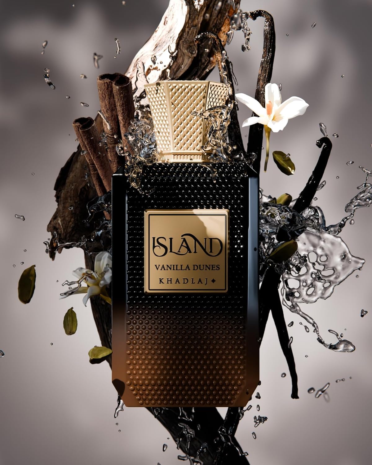 Khadlaj Island Vanilla Dunes packaging conveys premium gift-ready presentation.