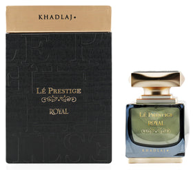 Khadlaj Le Prestige Royal bottle back, dual-tone finish for on-shelf elegance