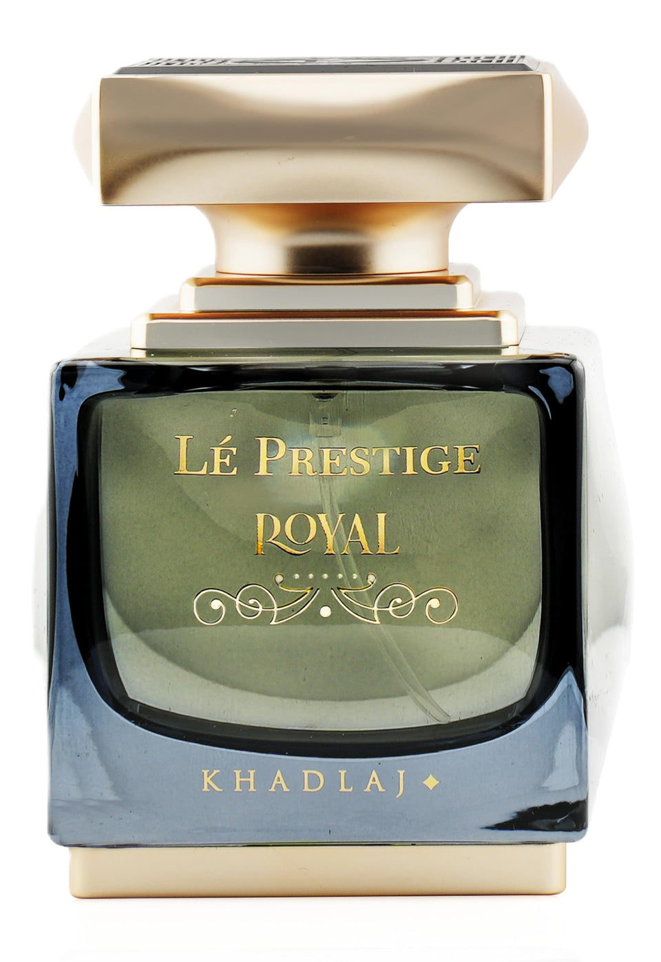 Khadlaj Le Prestige Royal bottle front view, luxurious design for refined evenings