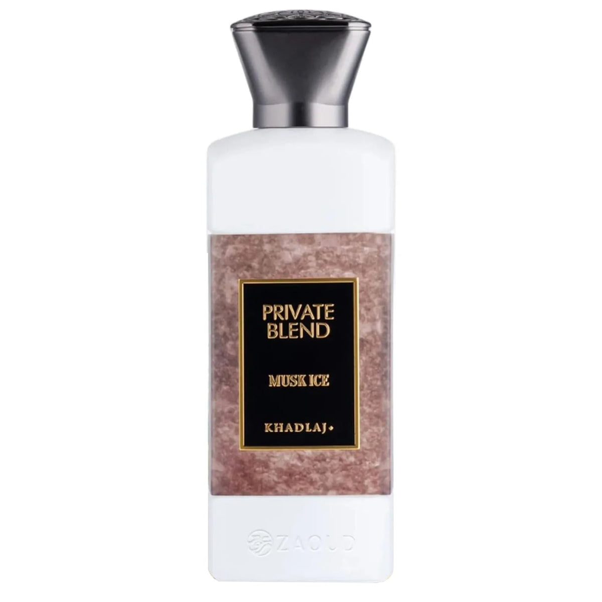 Khadlaj Musk Ice private blend bottle—front view showcasing lasting fragrance.