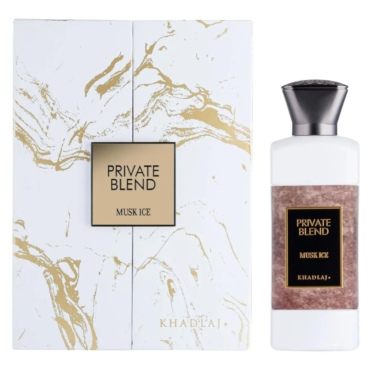 Khadlaj Musk Ice private blend notes close-up highlighting complex aroma.