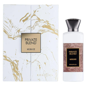 Khadlaj Musk Ice private blend notes close-up highlighting complex aroma.