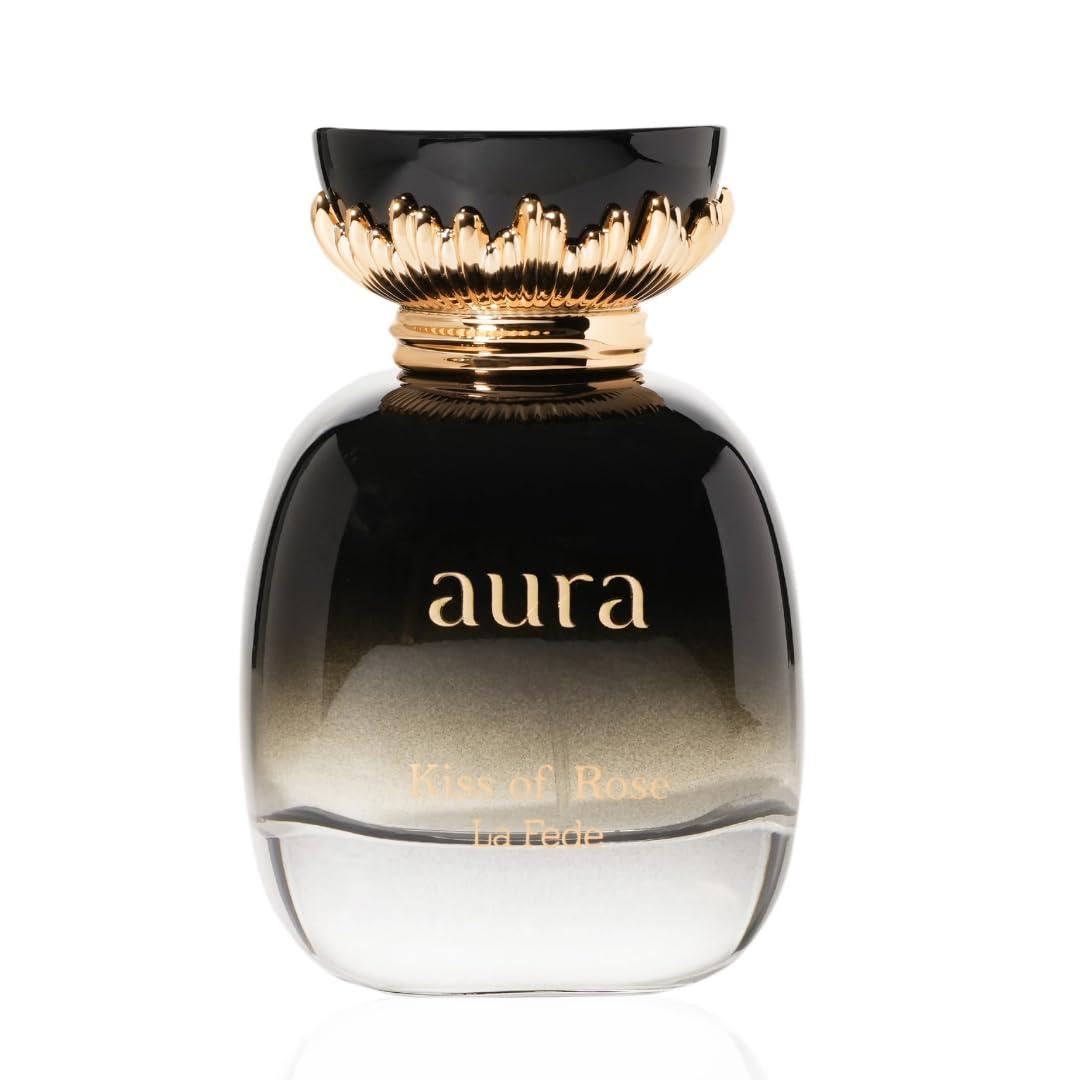 KHADLAJ PERFUMES La Fede Aura Kiss of Rose cap closeup highlights luxury design