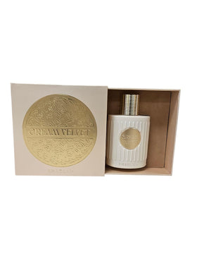 KHADLAJ PERFUMES Cream Velvet bottle front showcases luxe gourmand vibe.