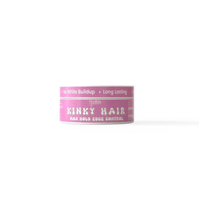 KhalidaNaturals Kinky Hair Max Hold Edge Gel bottle travel 60g keeps edges sleek on the go.