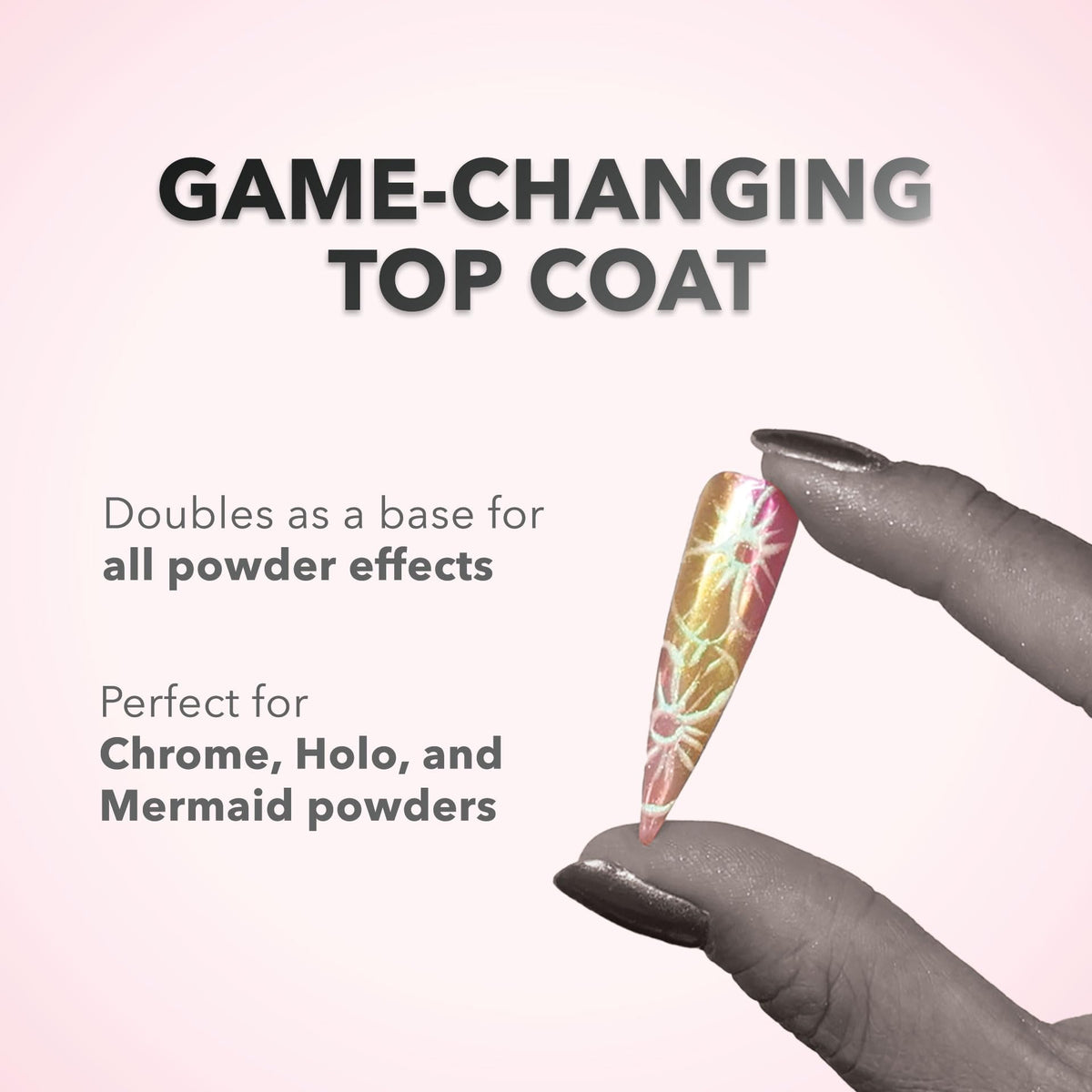 Kiara Sky Cruelty-free USA-made top coat supporting easy daily nail art.