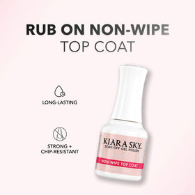 Kiara Sky Glossy nail finish perfects holo, chrome, or mermaid powders with shine.