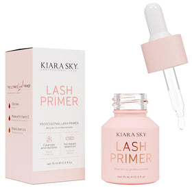 Kiara Sky Lash Primer bottle with dropper for precise professional adhesion boost.