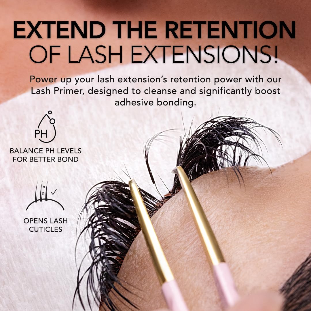 Kiara Sky Lash Primer cap and dropper ready for seamless pre-treatment before extensions.