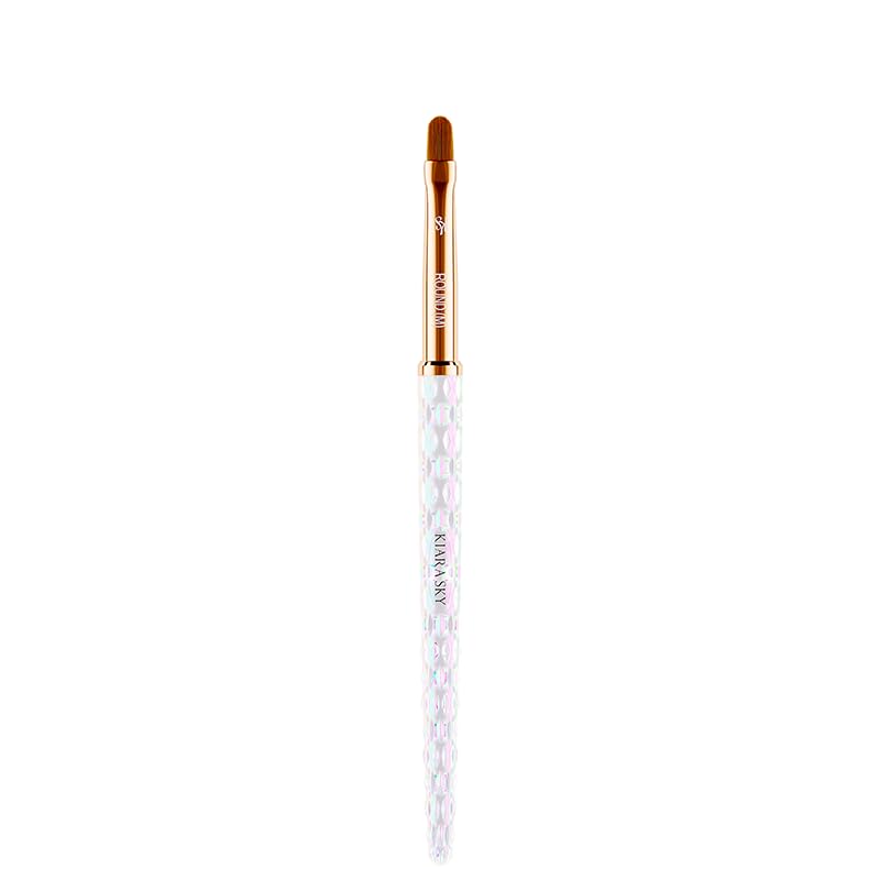 Kiara Sky M Round nail brush used for builder gel application.