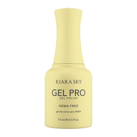 KIARA SKY California Dreaming bottle shown with a soft yellow hue for at-home gel nails