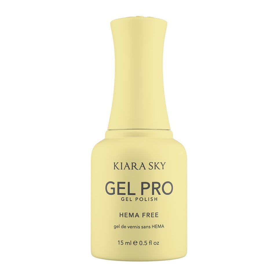 KIARA SKY California Dreaming bottle shown with a soft yellow hue for at-home gel nails