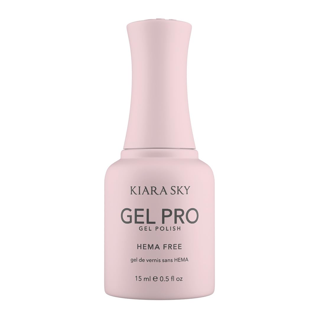 Kiara Sky Pro Hema-Free Milky Rose bottle shown for smooth, salon-grade application