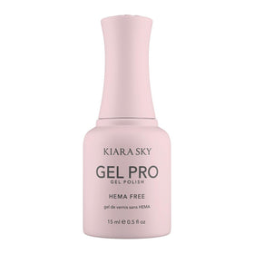 Kiara Sky Pro Hema-Free Milky Rose bottle shown for smooth, salon-grade application
