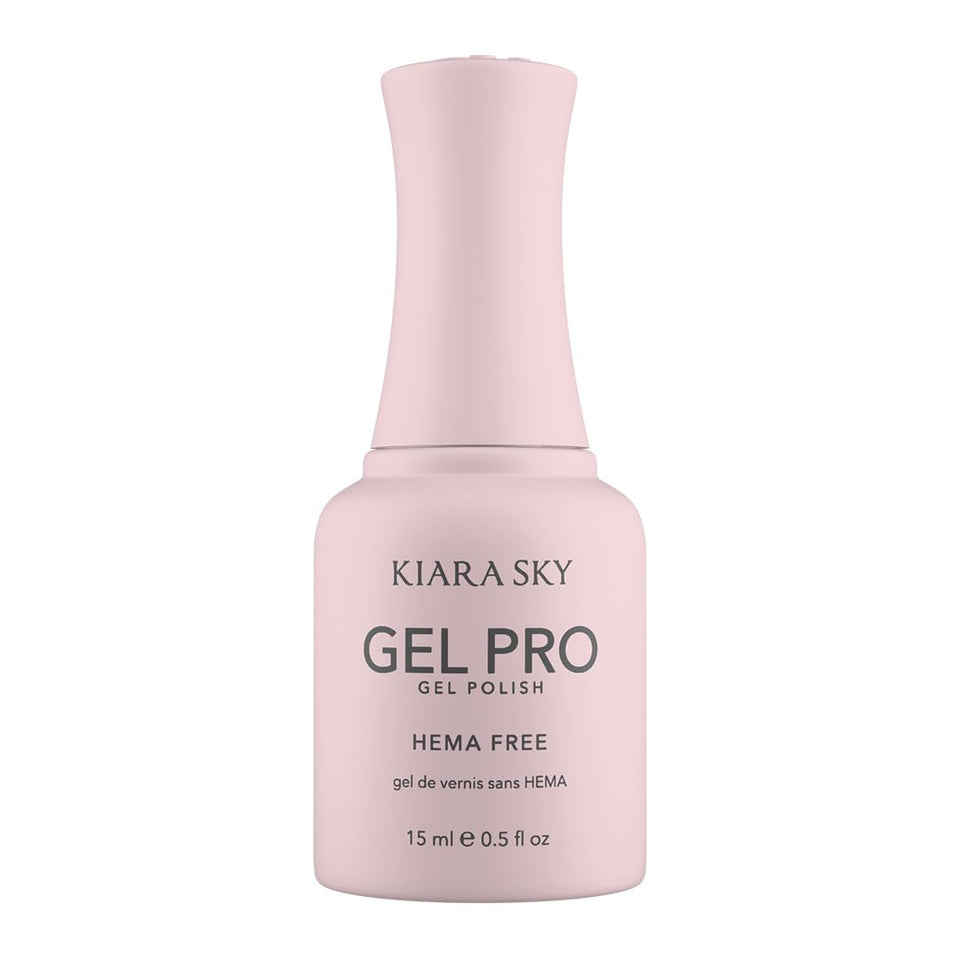 Kiara Sky Pro Hema-Free Milky Rose bottle shown for smooth, salon-grade application