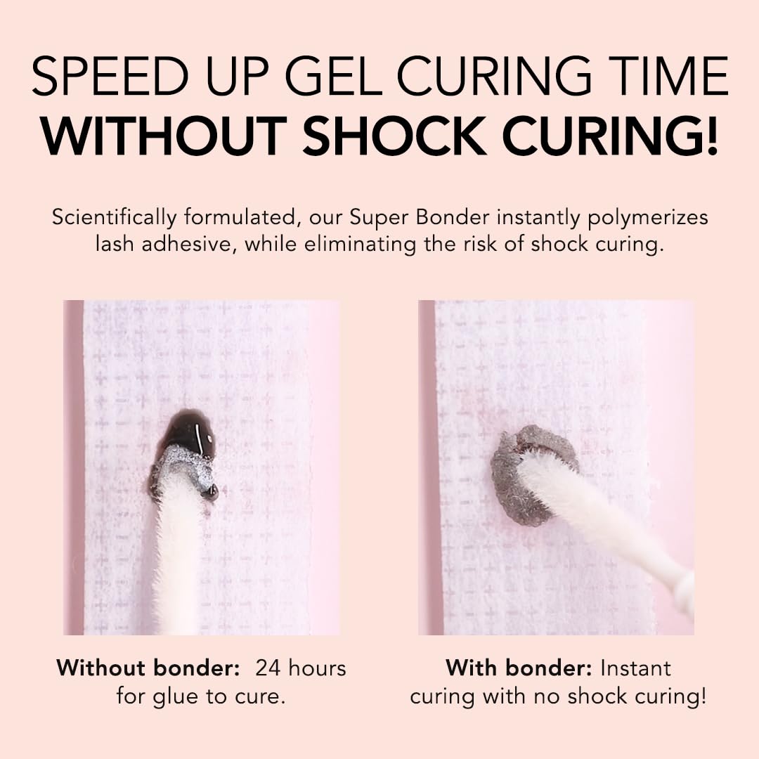 Kiara Sky Super Bonder elastic formula helps reduce lash breakage during wear.