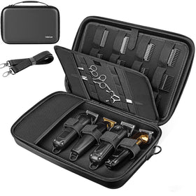 KiddoCraze barber bag clipper case with versatile compartments for clippers, ideal for on-the-go professionals.