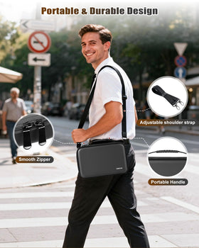 KiddoCraze barber bag with adjustable straps for easy crossbody or handheld transport.